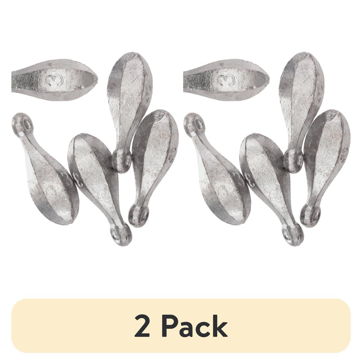 (2 pack) Bullet Weights BLI3-24 Lead Bank Sinker Fishing Weight Sizes 3 Oz.