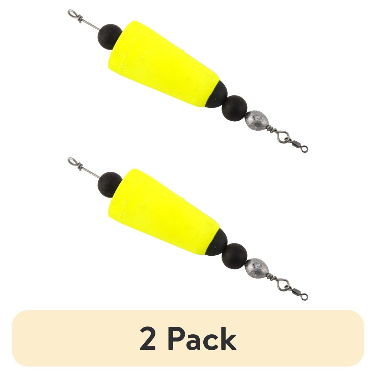 (2 pack) Four Horsemen Tackle Weighted Foam Popping Cork Fishing Float, 3"