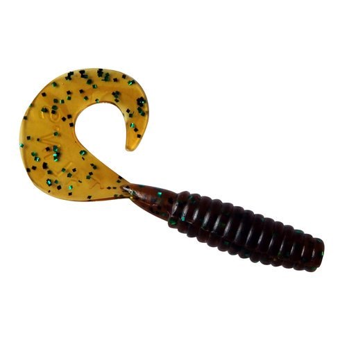 (2 pack) Kalins Freshwater 5 in Grub, Lakes River 10pk. Pumpkin Salt and Pepper Soft Plastic Grub
