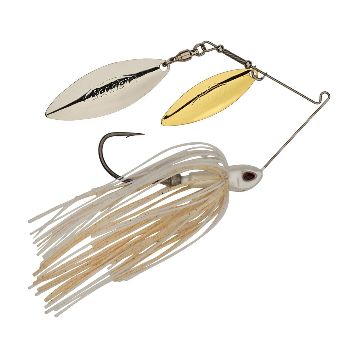 Berkley Power Blade Compact, Spinnerbaits, White/Gold + Silver (1-count)