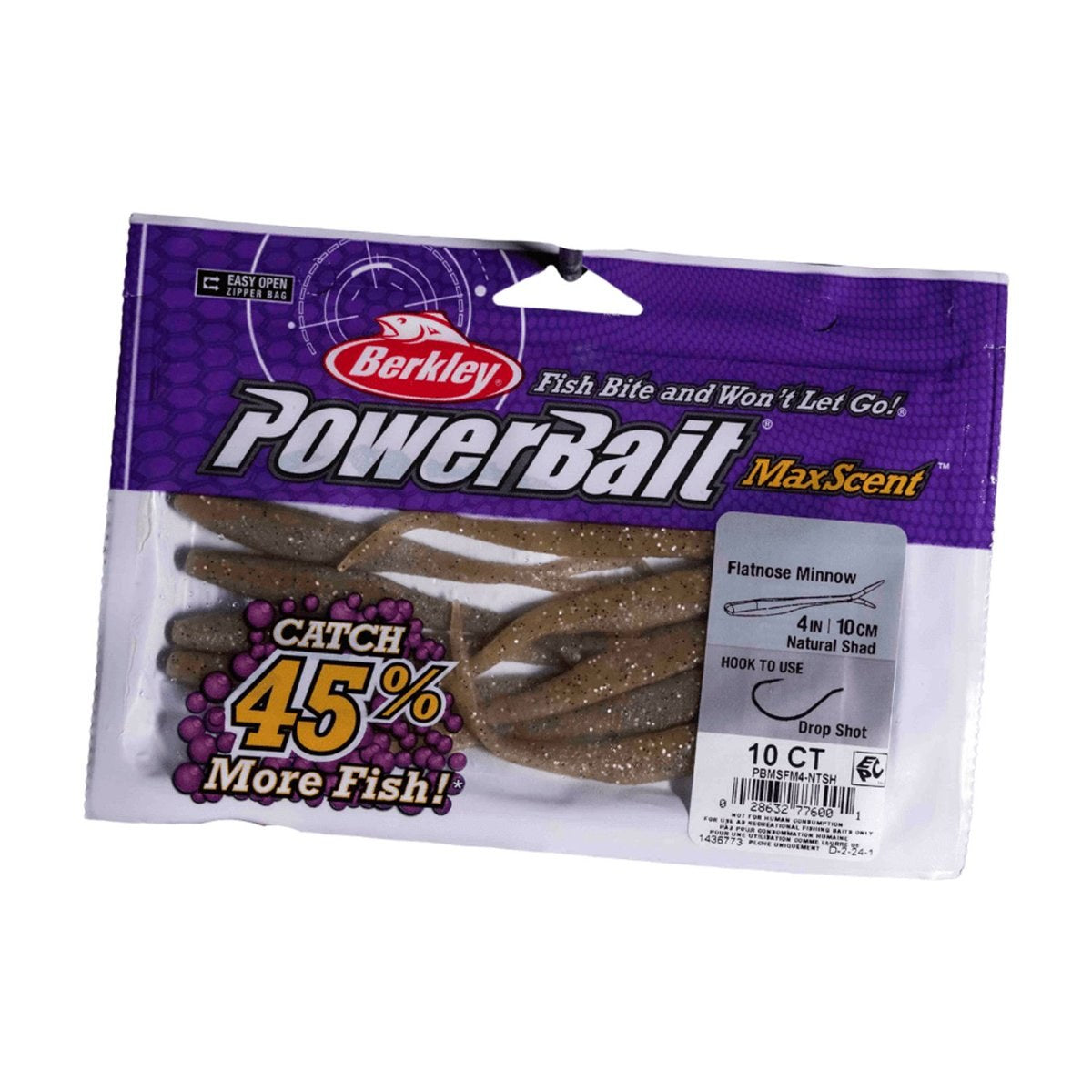 Berkley PowerBait MaxScent Flatnose Minnow Fishing Soft Bait