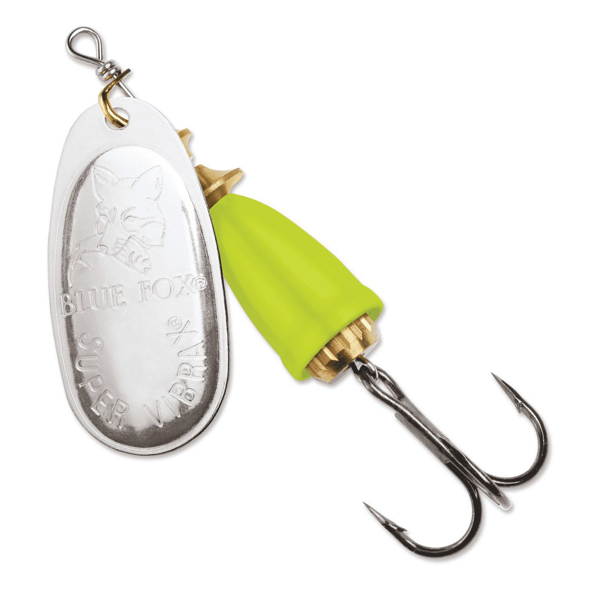 Blue Fox Classic Vibrax Size 0 Inline Spinner 7/64 oz Silver/Flo Yellow