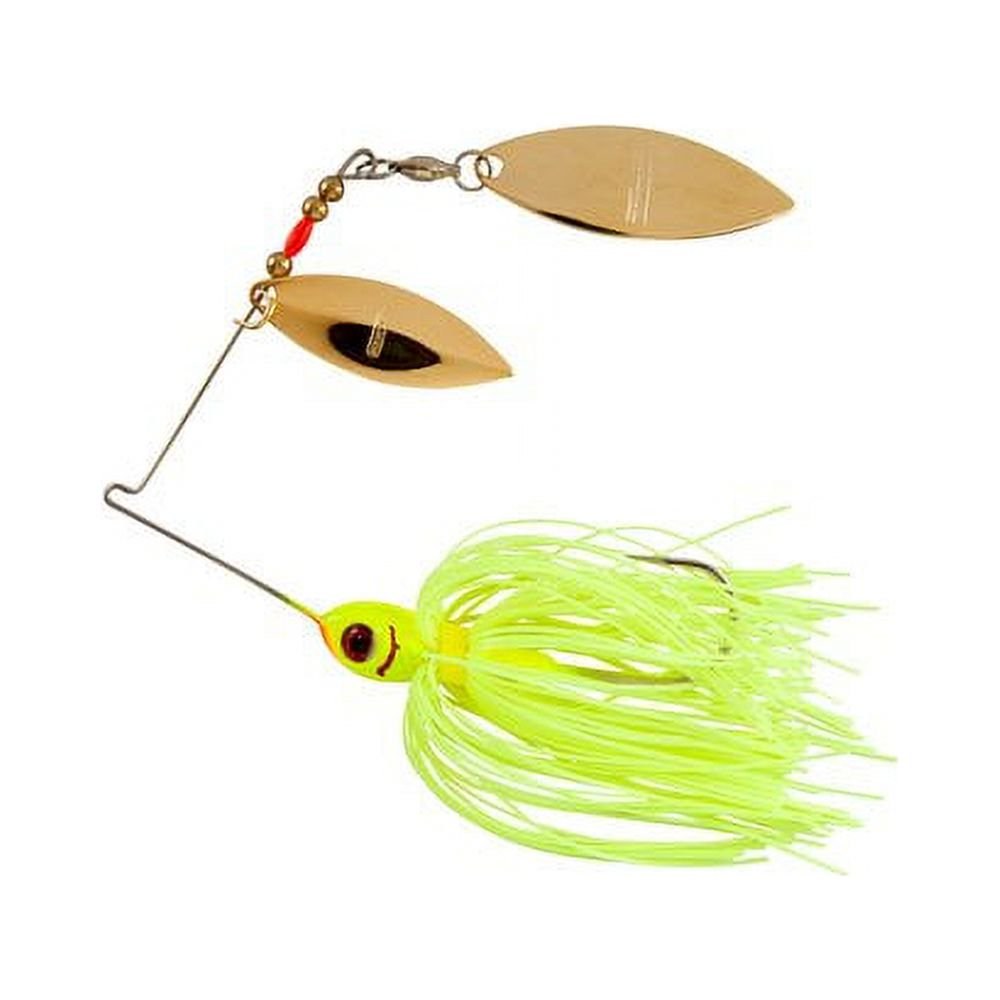 BOOYAH Blade Double Willow Spinnerbait Chartreuse 3/8 oz.