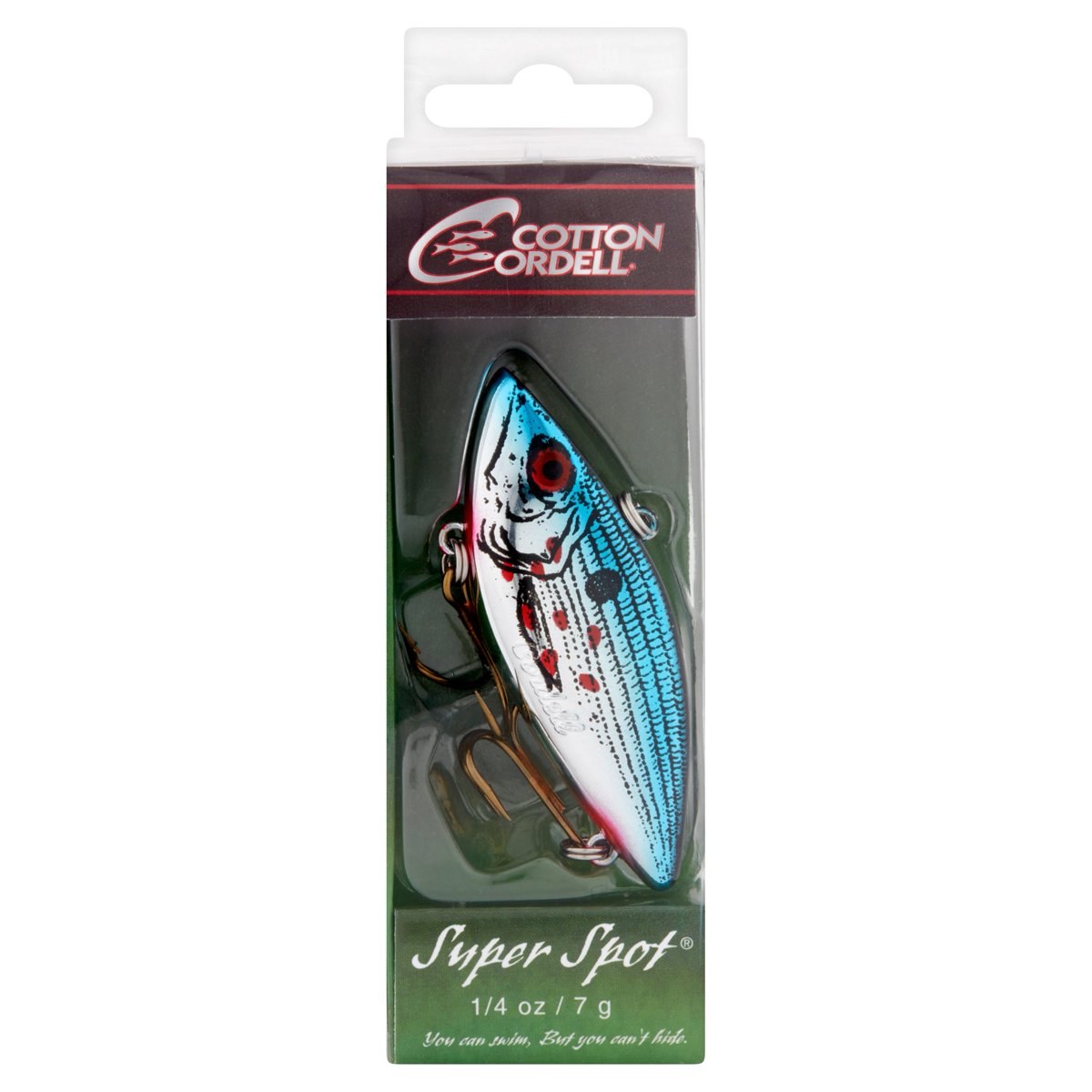 Cotton Cordell Super Spot Lipless Crankbait 2 1/2" Chrome Black Back 1/4 oz.