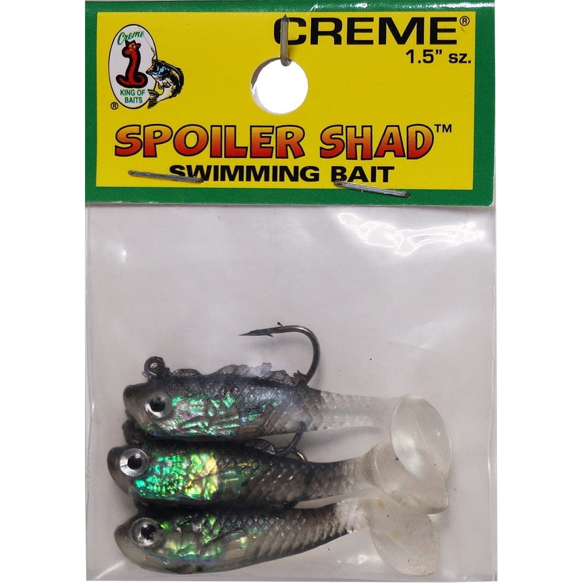 Creme 1.5" Spoiler Shad Swim Bait Soft Plastic Lure