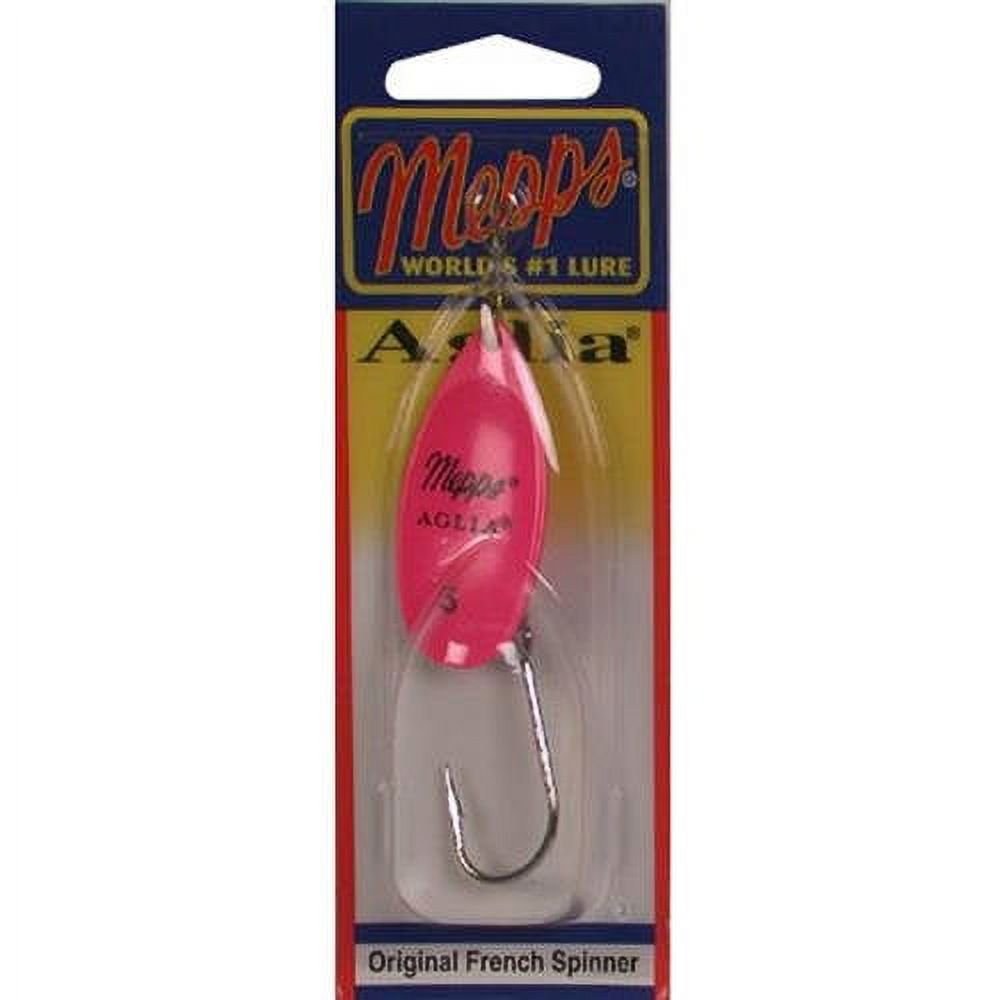 Mepps Aglia In-Line Spinner 1/2 oz, Plain Treble Hook, Pink Blade