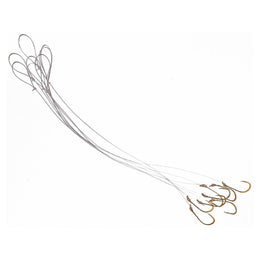Ozark Trail Bronze Baitholder Snelled Fishing Hooks, Size 6, 8-Pack, Pre-Tied Monofilament Leaders for Freshwater Fishing