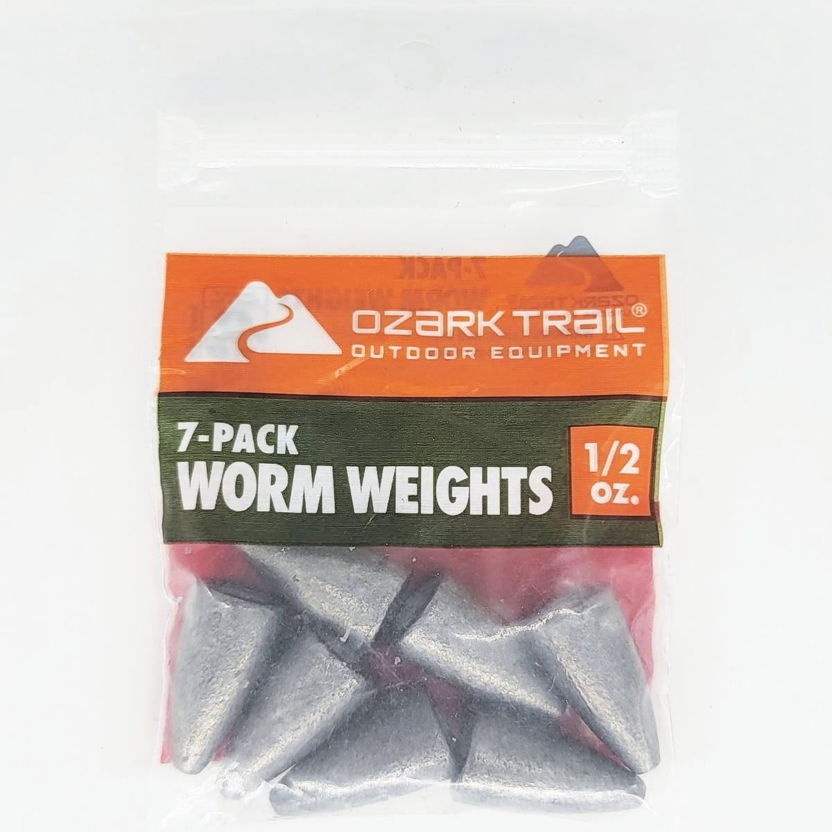 Ozark Trail Worm Weight 1/2 oz, Fishing Lead Weight, Product Size 0.87x0.47in