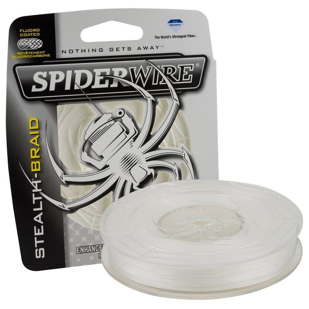 SpiderWire Stealth Translucent Braid Fishing Line, Translucent, 40 lb Test Strength, 125 yd