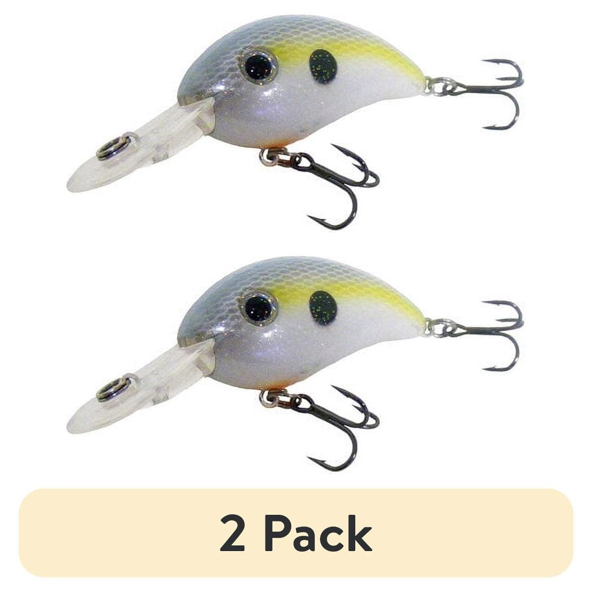 (2 pack) Arkie Lures 220 Series Crappie Crankbait, Color Sexee Shad