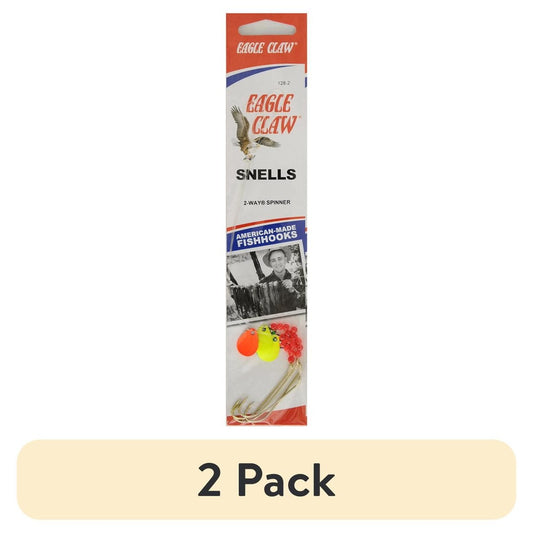 (2 pack) Eagle Claw 128H-2 2-Way Spinner, Color Blades, Gold, Size 2