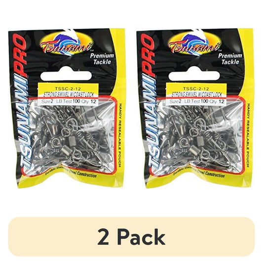 (2 pack) Tsunami Pro Power Snap Swivel with Coast Lock Terminal Fishing Tackle
