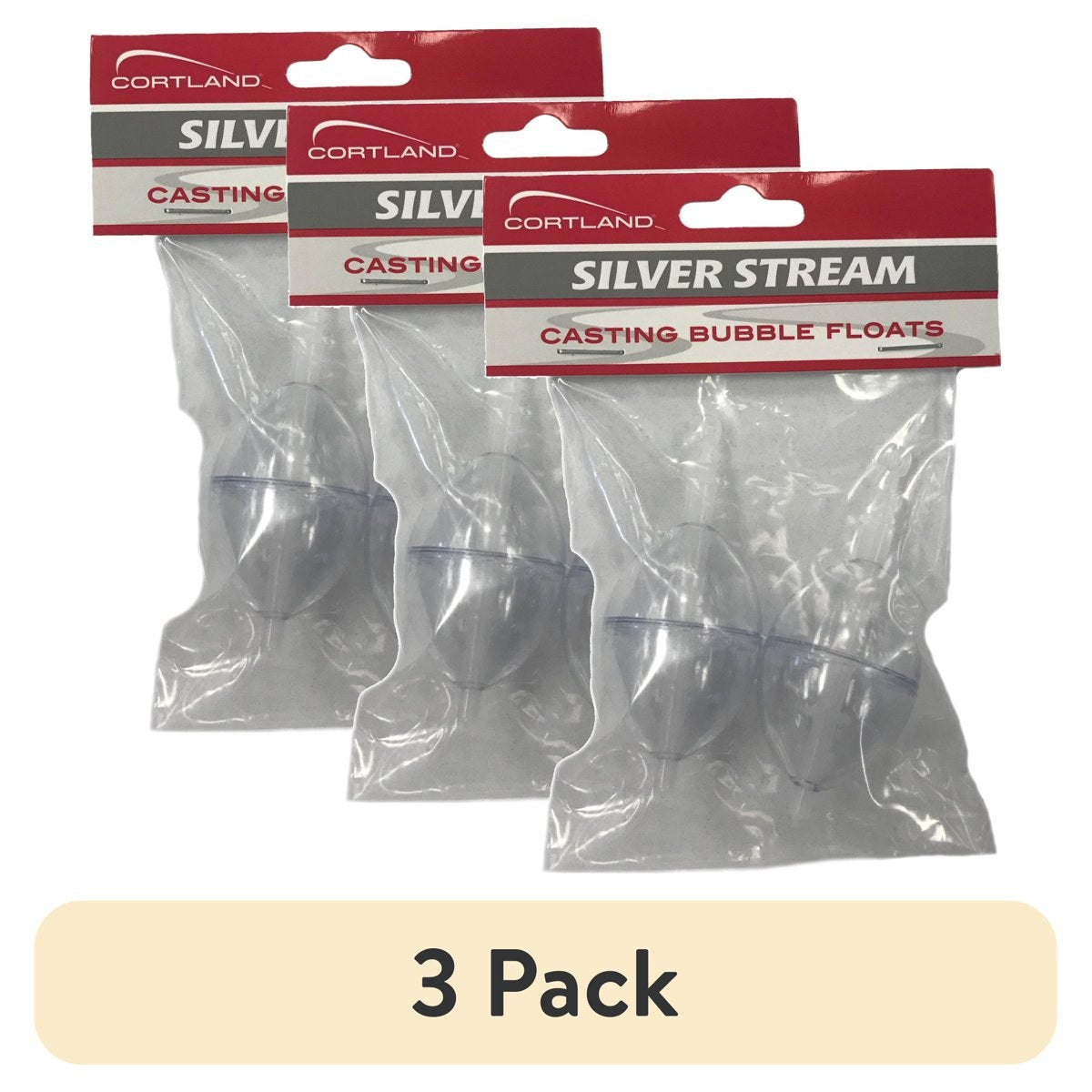 (3 pack) Cortland Silver Stream Casting Bubble Floats, 2 Count, 1.75 Inch, 664463