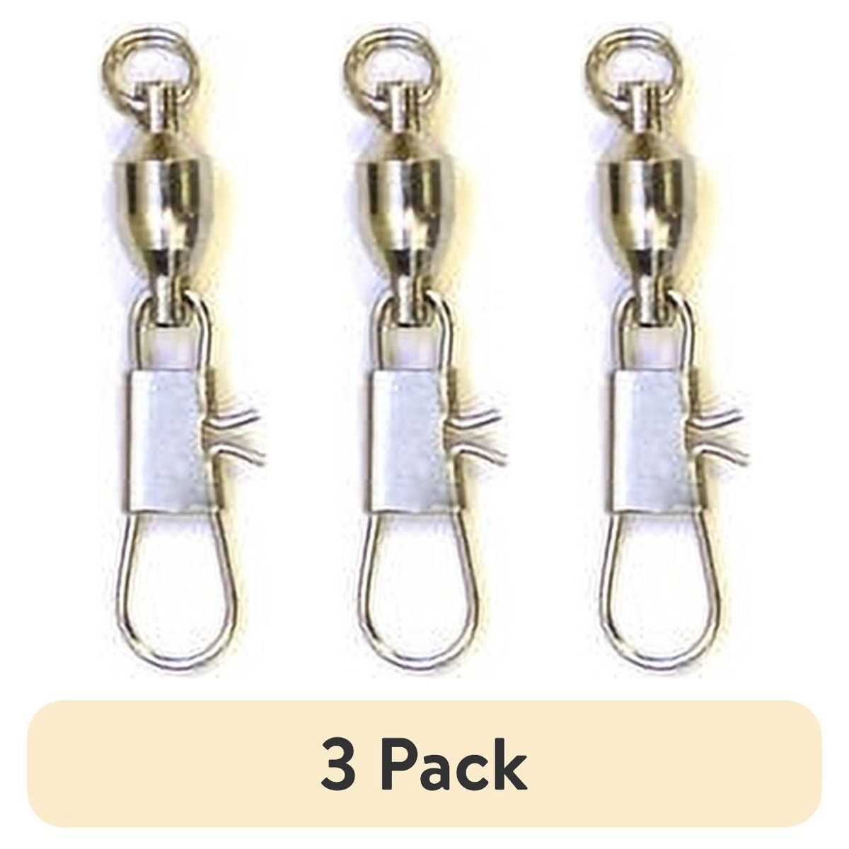 (3 pack) Eagle Claw Ball Bearing Swivel with Interlock Snap, Size 0
