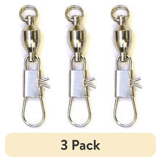 (3 pack) Eagle Claw Ball Bearing Swivel with Interlock Snap, Size 0