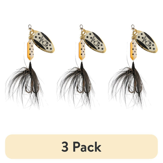 (3 pack) Worden's Original Glow Tuxedo Blade 1/16 oz. Rooster Tail, Inline Spinnerbait Fishing Lure