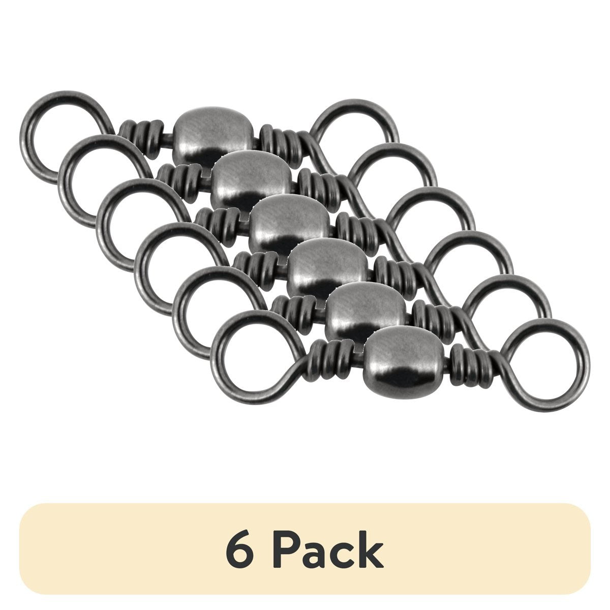 (6 pack) Tsunami Barrel Swivel, Size 3, Black, 10-Pack