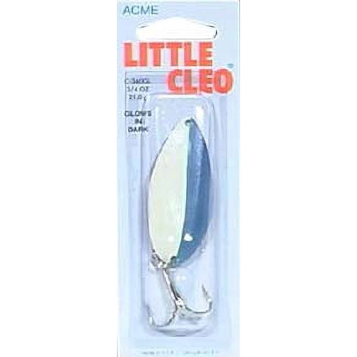 Acme Tackle Little Cleo Fishing Spoon Glow Blue Multi-Colored 3/4 oz.