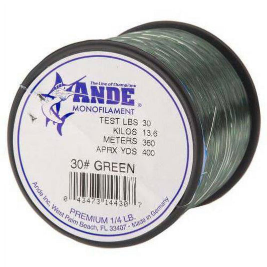 Ande A14-15G Premium Mono Line 1/4 lb Spool 15 lb 750 Yards Green
