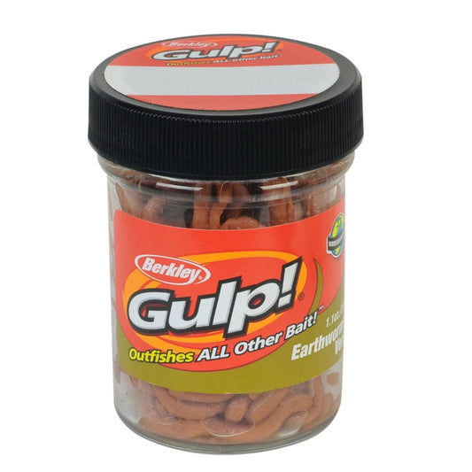 Berkley Gulp! Earthworm Soft Bait, 4in, Brown