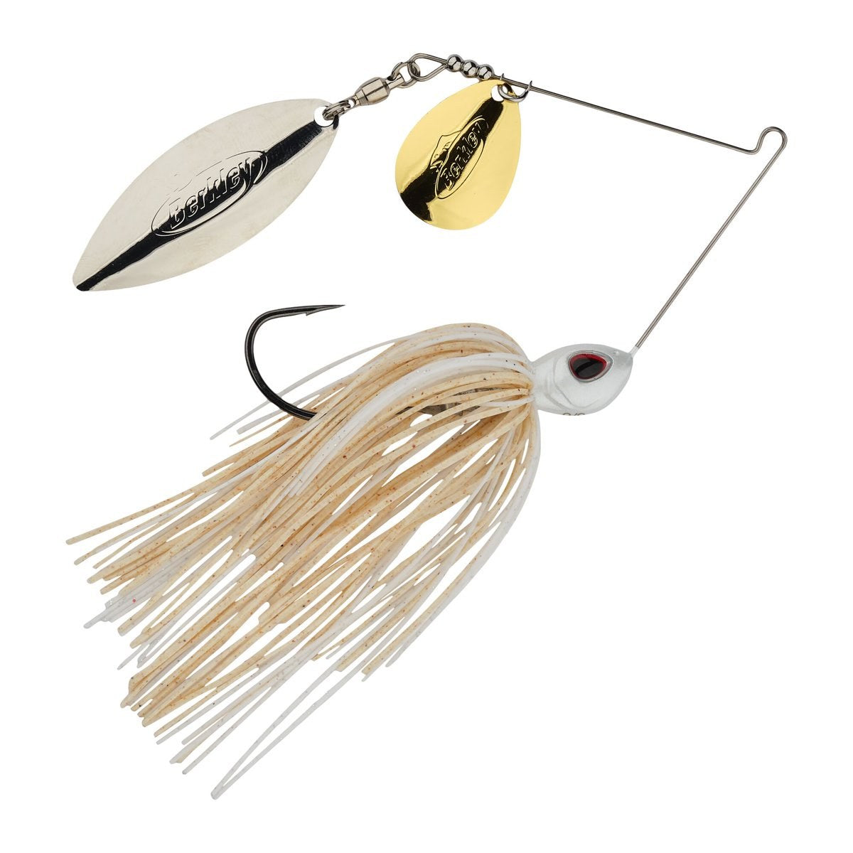 Berkley Power Blade Standard, Spinnerbaits, White/Gold + Silver (1 Count)