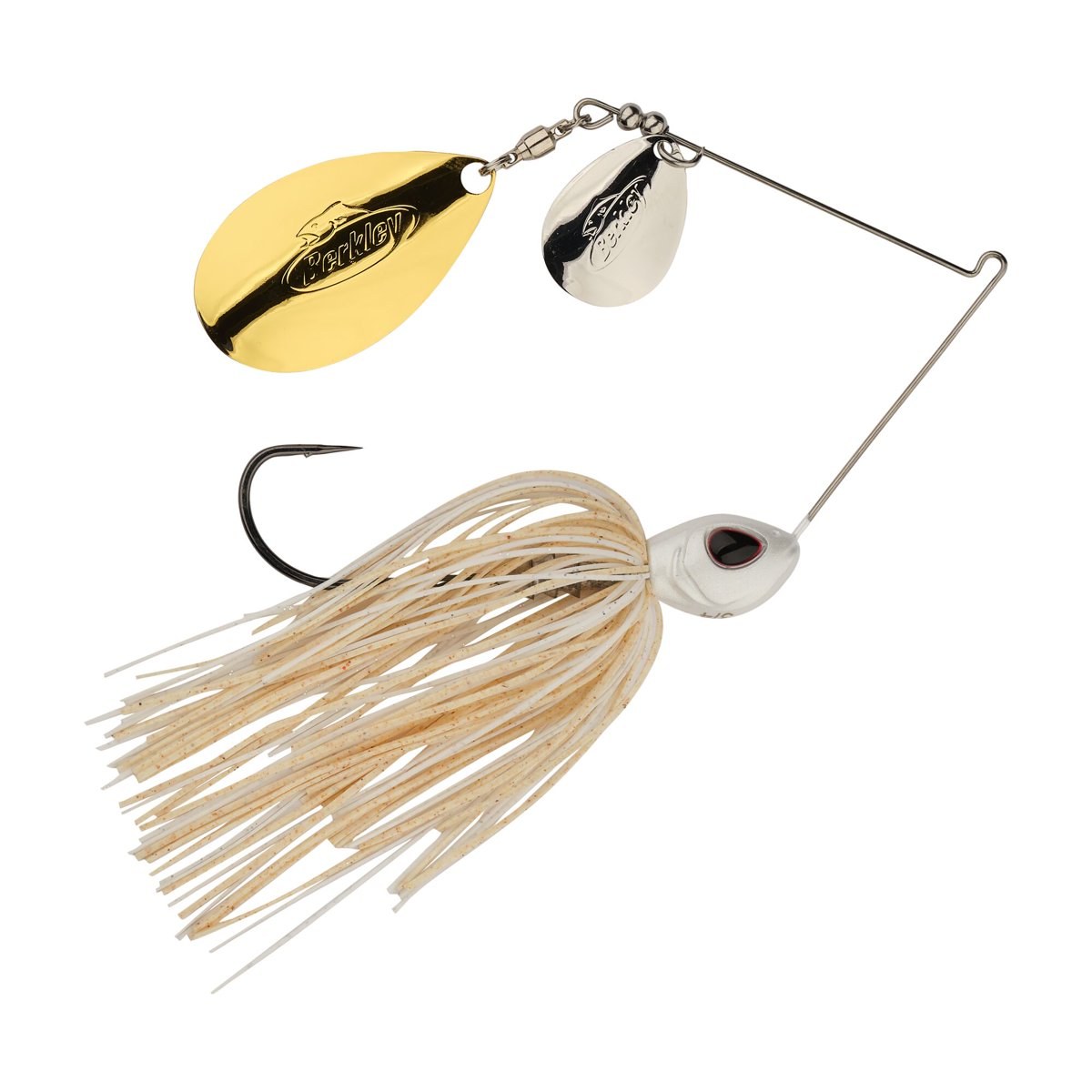 Berkley Power Blade Standard, Spinnerbaits, White/Silver + Gold (1 Count)