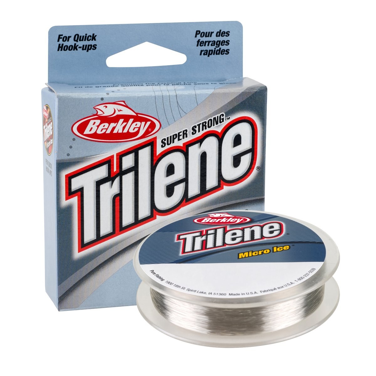 Berkley Trilene Micro Ice Monofilament Fishing Line, Clear Steel, 6 lb Test Strength, 110 yd