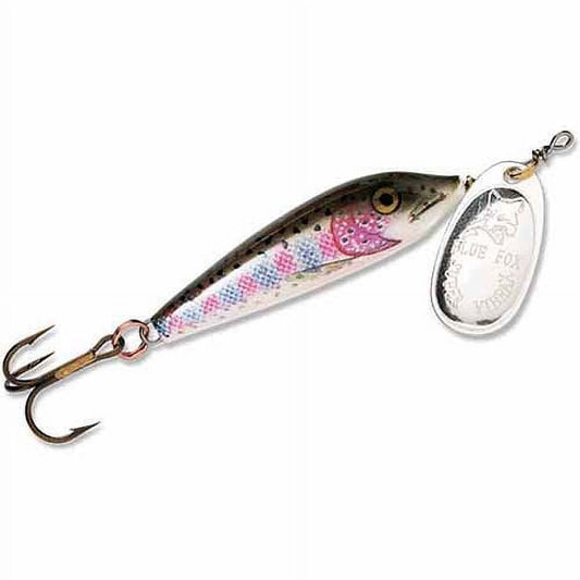Blue Fox Rattlin' Pixee Spoon Fishing Lure 1/2oz Holographic Rainbow/Pink Insert