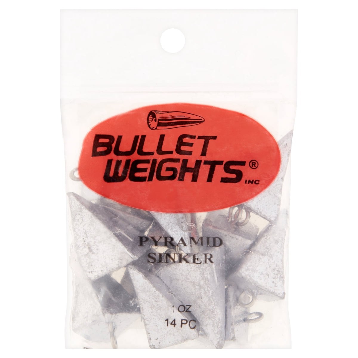 Bullet Weights WPY1-24 Lead Pyramid Sinker Size 1 oz Fishing Weights
