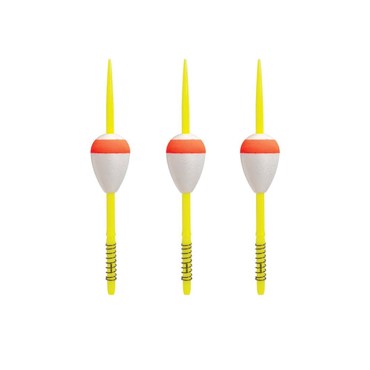 Comal Red & White Pear Spring Stick Fishing Bobbers 3-Pack