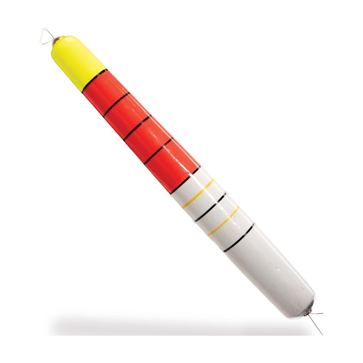 Comal Spring Stick Fishing Bobber, Pear Shape, Red and White