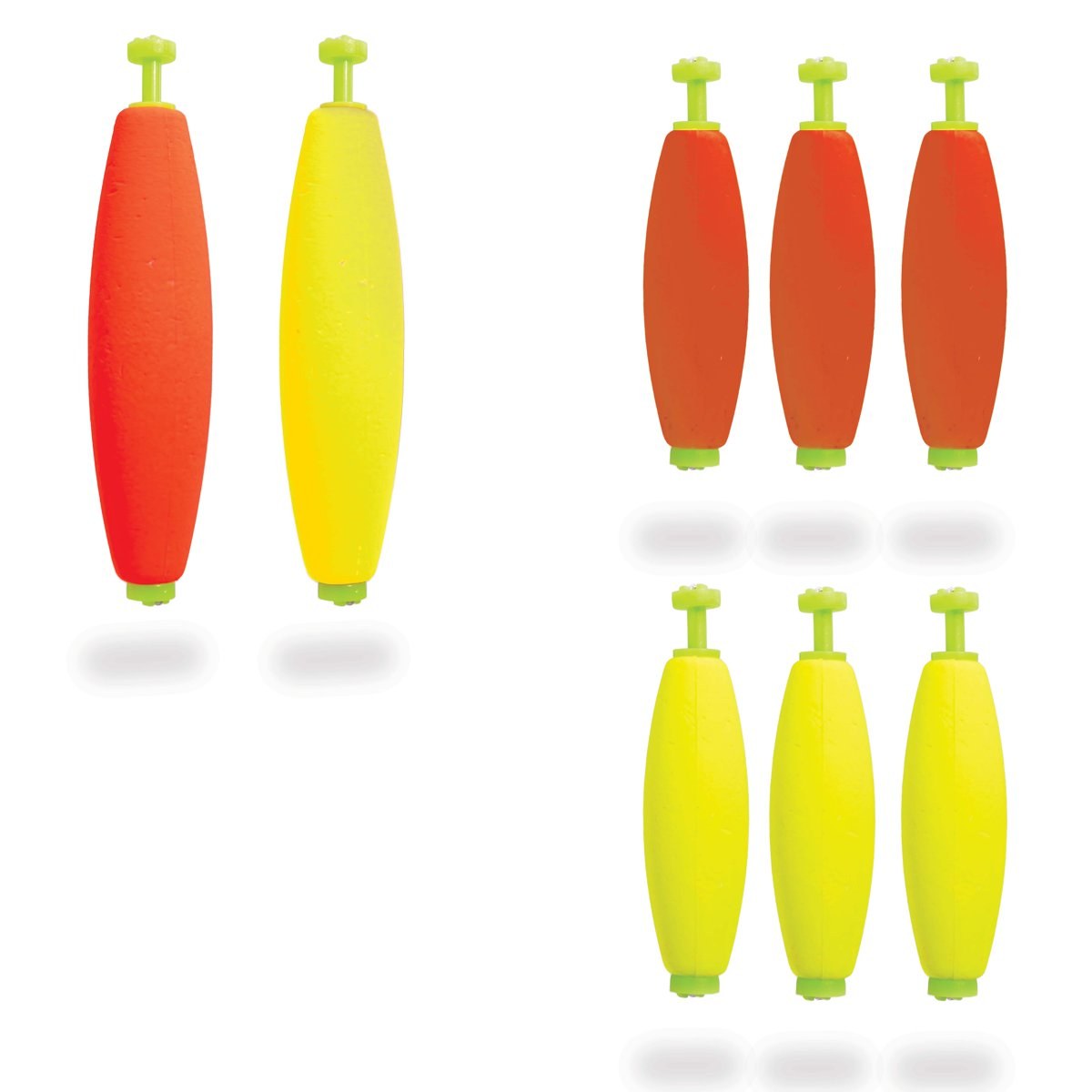 Comal Tackle Snap-On Foam Fishing Bobber Assortment, 8-Piece Set