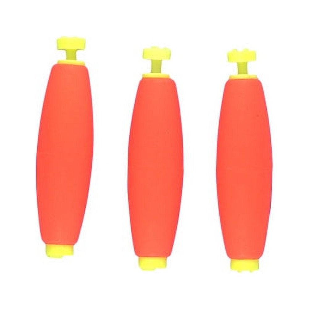 Comal Unweighted Cigar Snap-On Fishing Bobbers, Red, 2-Inch, 3-Pack