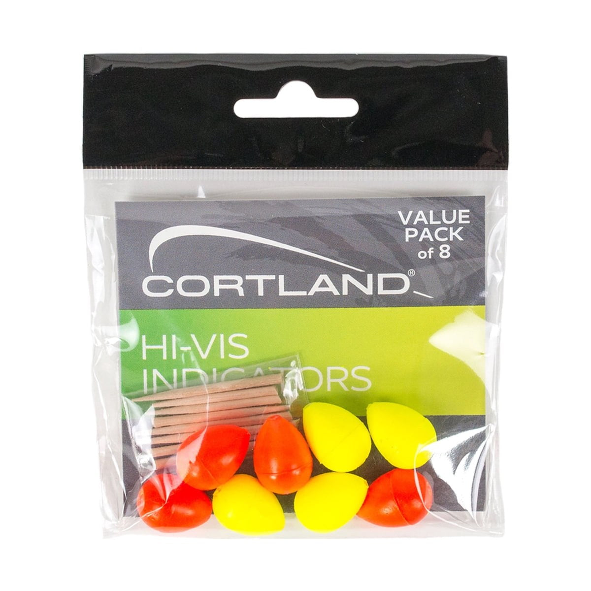 Cortland Fairplay Egg-Shaped Float Indicators, 0.8 Inch, 8 Count, Hi-Vis, 664487