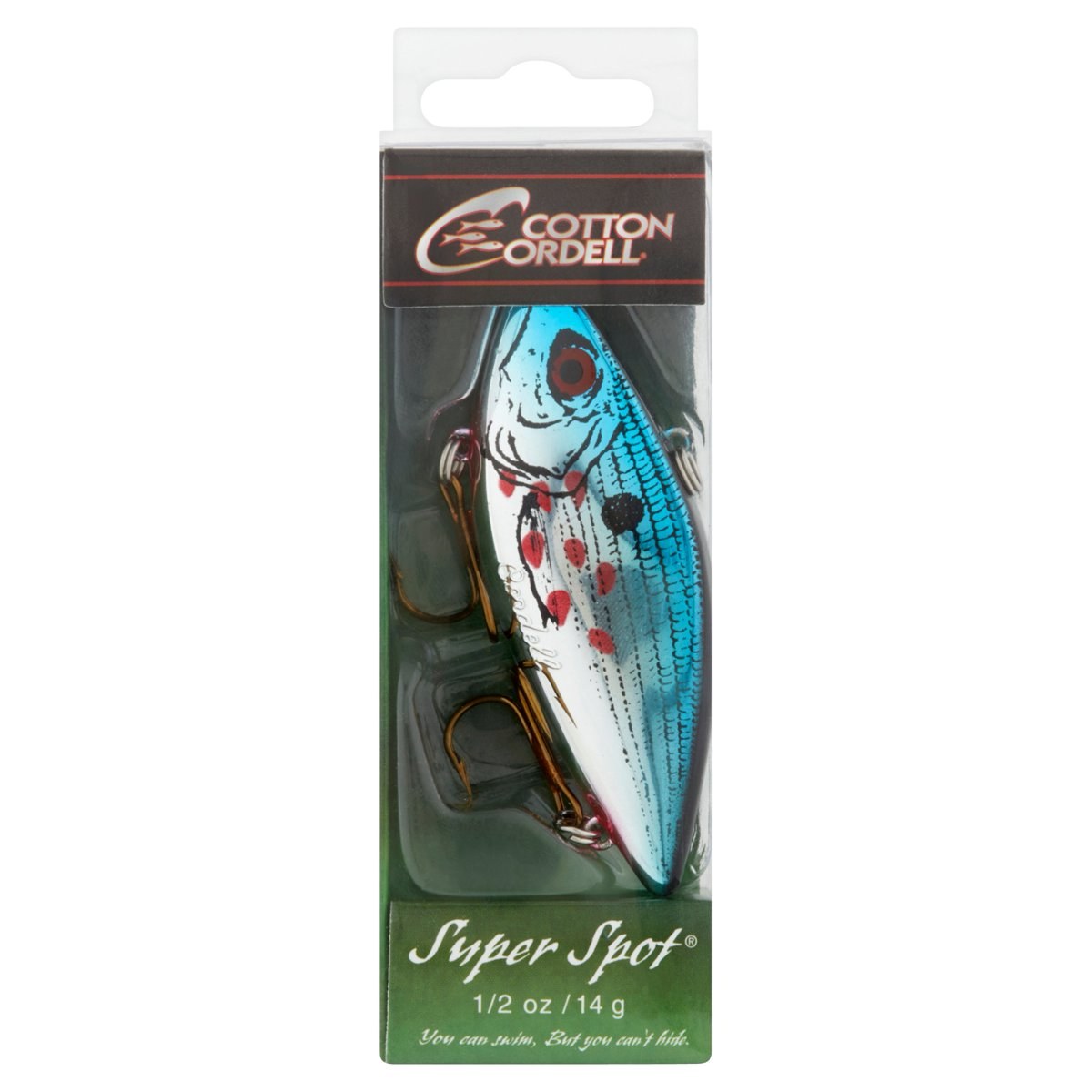 Cotton Cordell Super Spot Lipless Crankbait 3" Wounded Blue Black Back 1/2 oz.