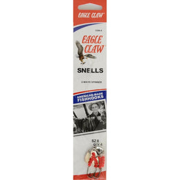 Eagle Claw 2-Way Spinner Snell, Bronze with Nickel Blades, Size 8, 6 Pack