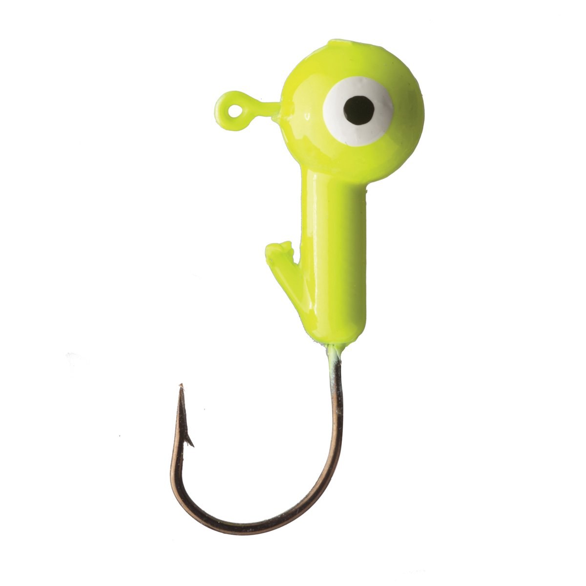 Eagle Claw Ball Head Fishing Jig, Chartreuse with Bronze Hook, 3/8 oz., 10 Count