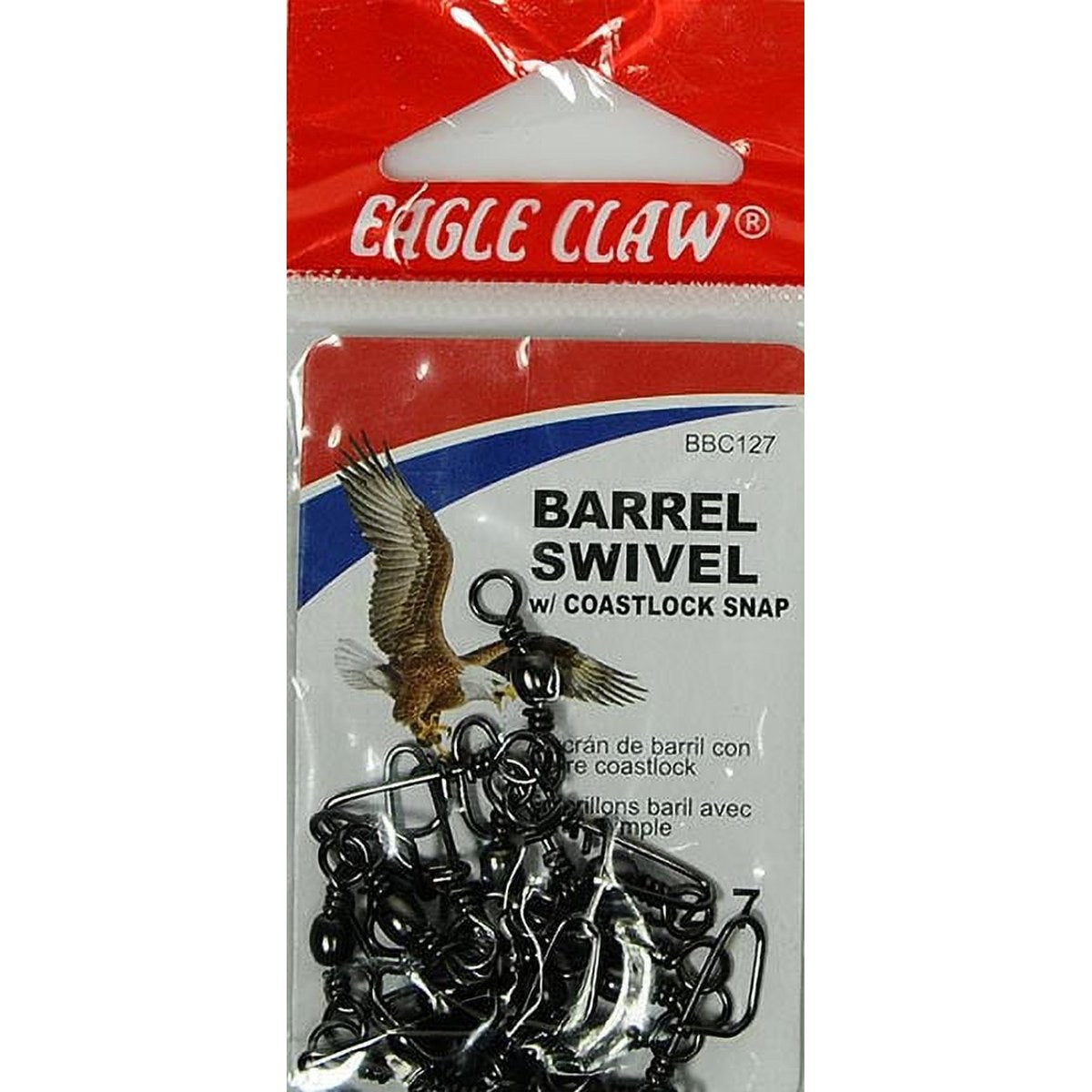 Eagle Claw Barrel Swivel with Coastlock, Black