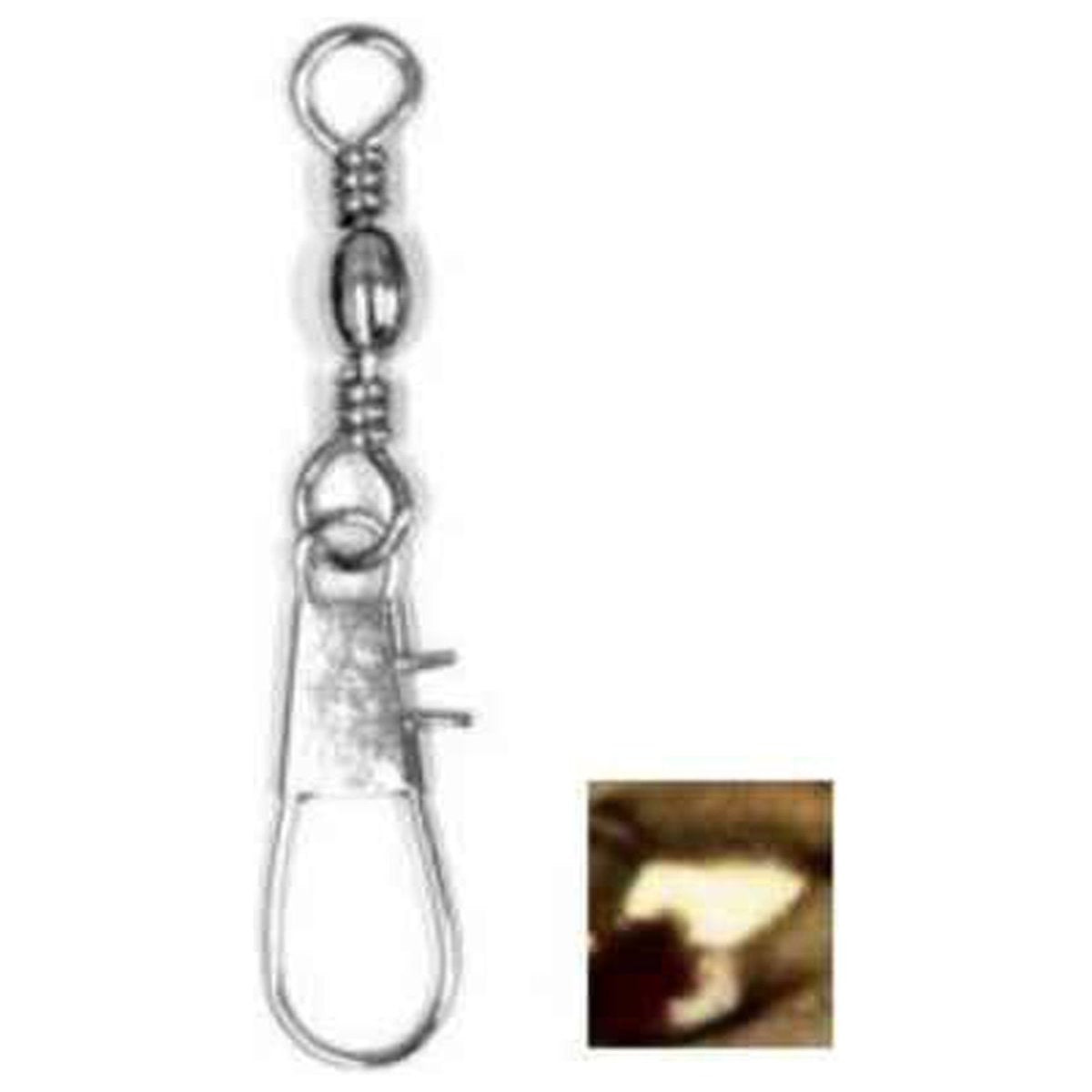 Eagle Claw Barrel Swivel with Interlock Snap, 14mm, Black Finish 01032-014