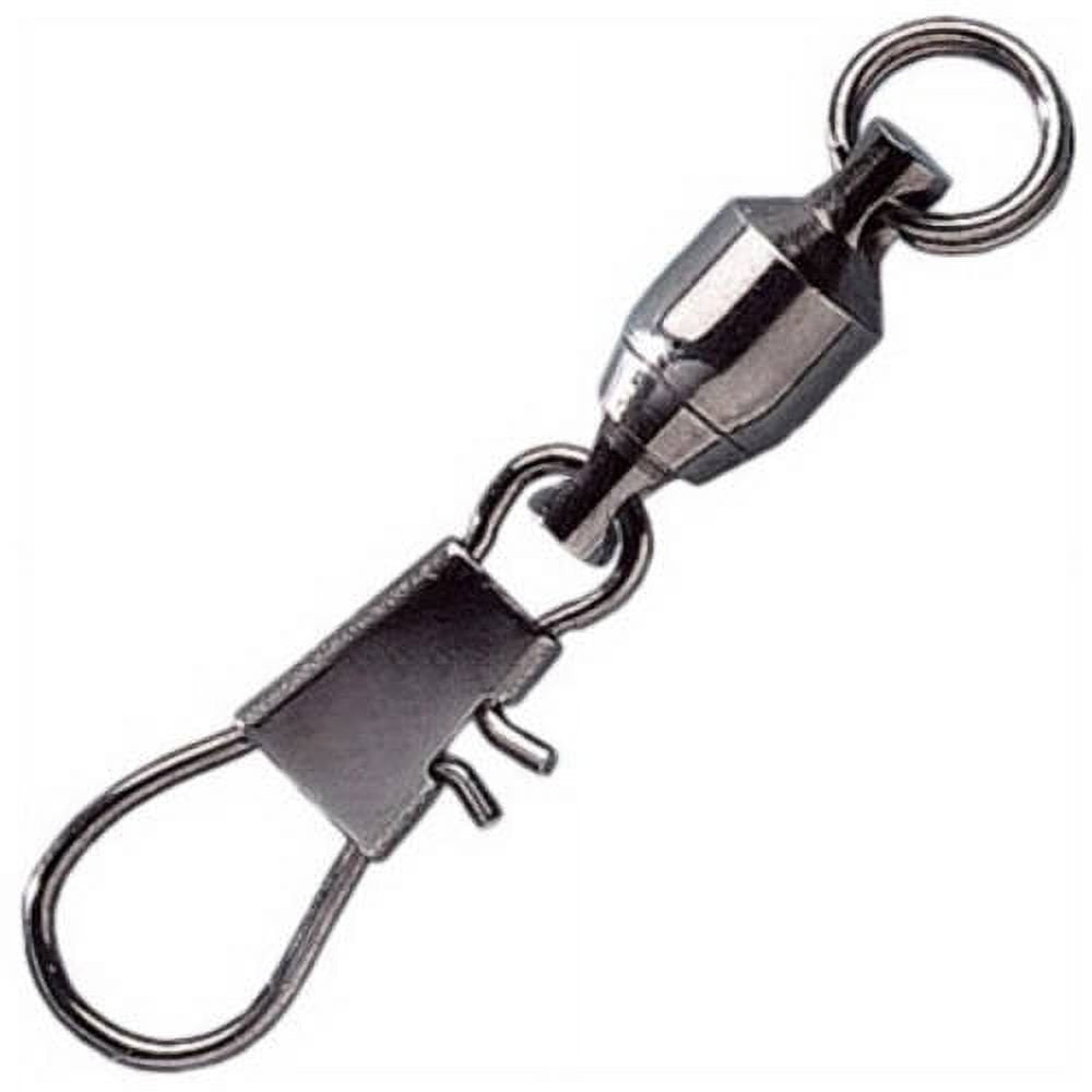 Eagle Claw Black Ball Bearing Swivel with Interlock Snap