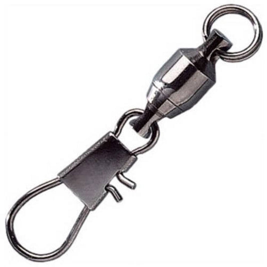 Eagle Claw Black Ball Bearing Swivel with Interlock Snap