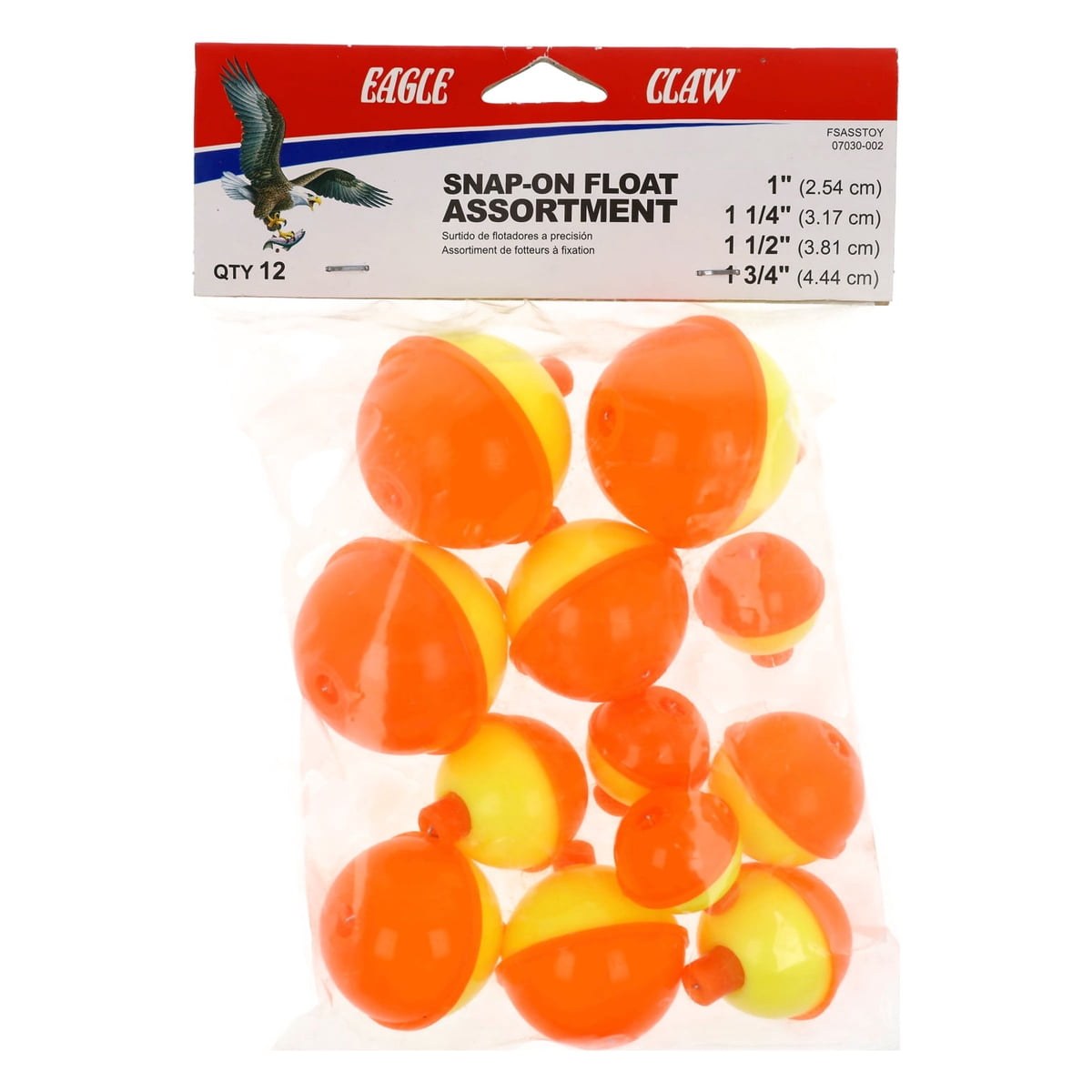 Eagle Claw Fishng Tackle 07030-002 Snap-On Round Floats.