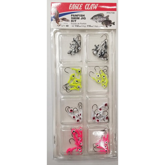 Eagle Claw PFKITSB Jig Swimbait Jig head, Assorted, 48 pieces - PFKITSB