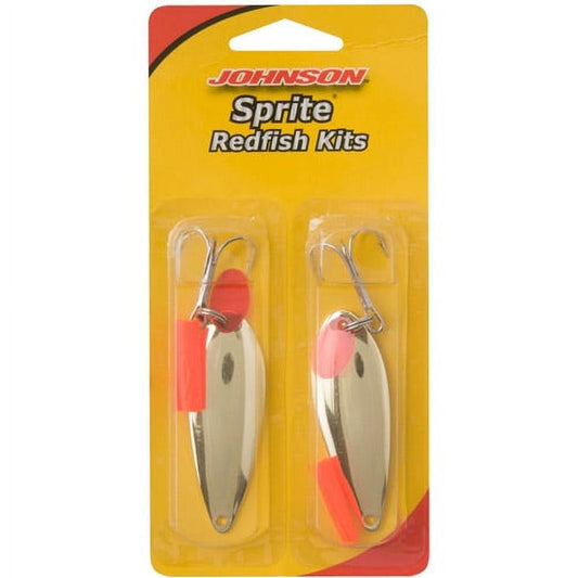 Johnson Sprite Redfish Fishing Lures, 2-Piece Kit, Gold, 2.5 in, 3/4 oz