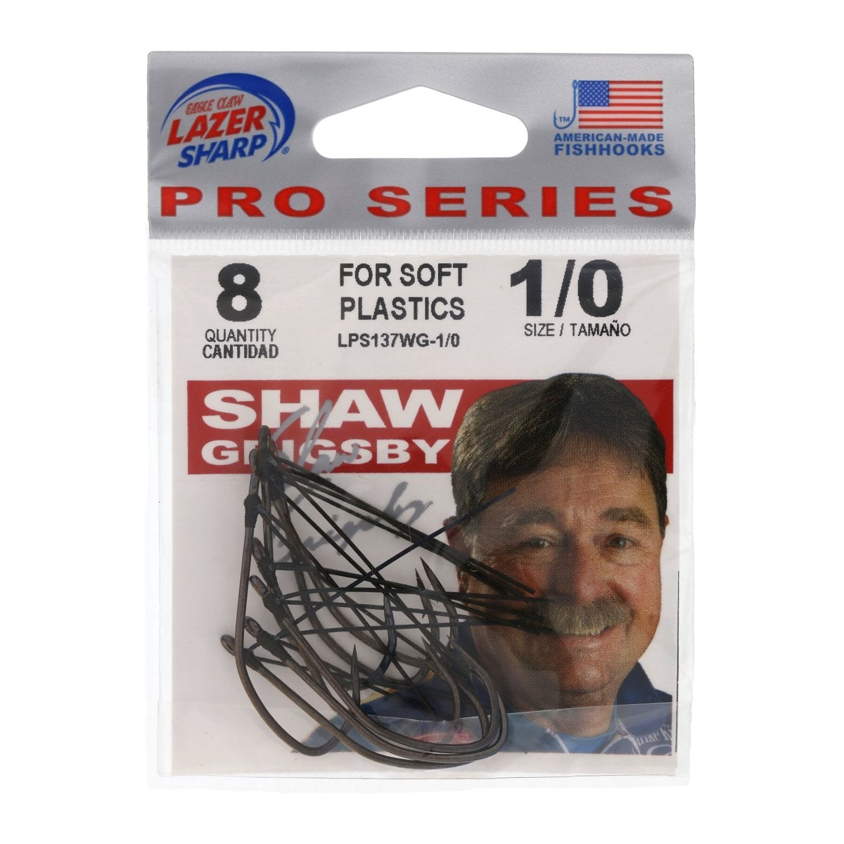 Lazer Sharp LPS137WG-1/0 Pro Series Weedless Finesse Hook, Size 1/0 Hook