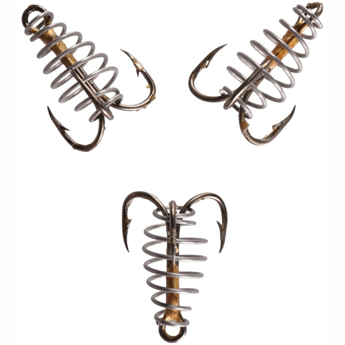 Magic Bait, Number 4 Dough Treble Fishing Hooks with Spring, 3ct