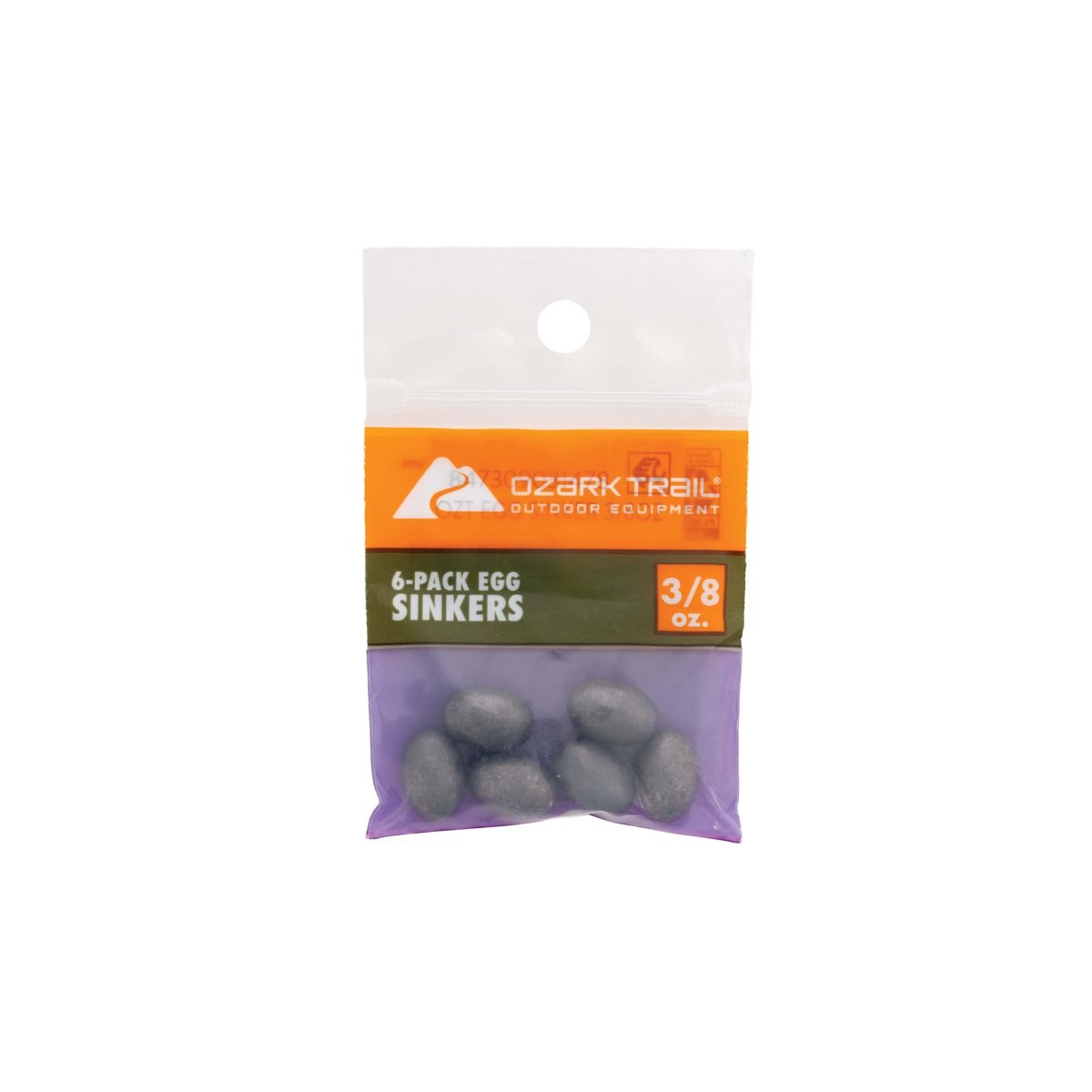 Ozark Trail 3/8 oz Egg Sinkers Fishing Weights 6 Pack