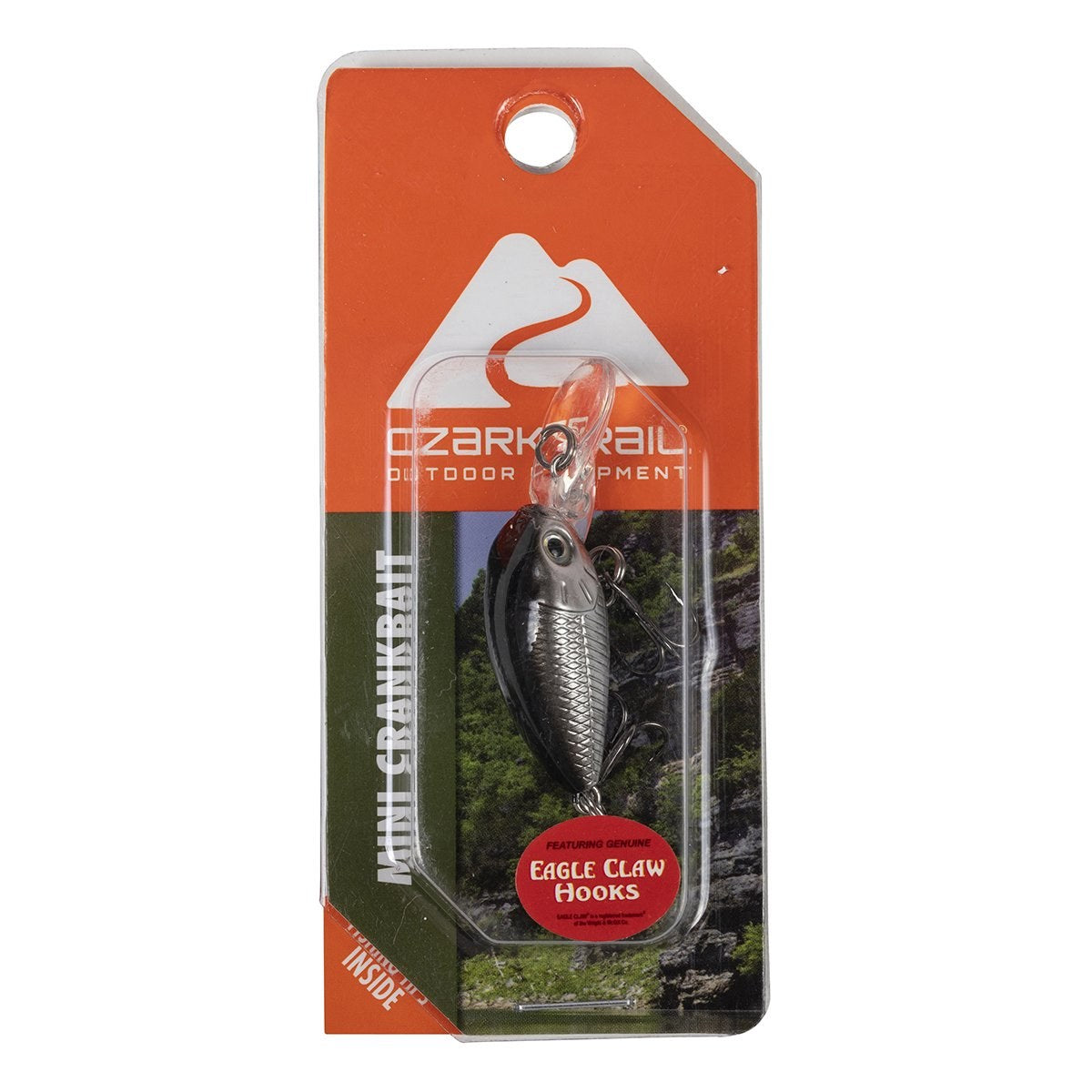 Ozark Trail Mini Crankbait Fishing Lure, Chrome, 1/11 oz