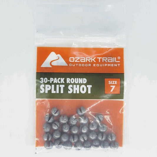 Ozark Trail Round Split Shot Size 7, Fishing Lead Weight, Product Size 0.24x0.26in