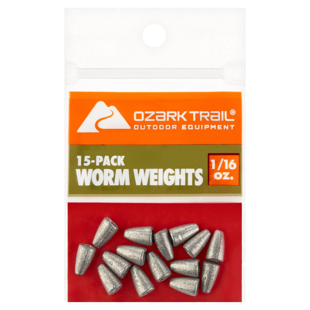 Ozark Trail Worm Weight 1/16 oz, Fishing Lead Weight, Product Size 0.59x0.24in